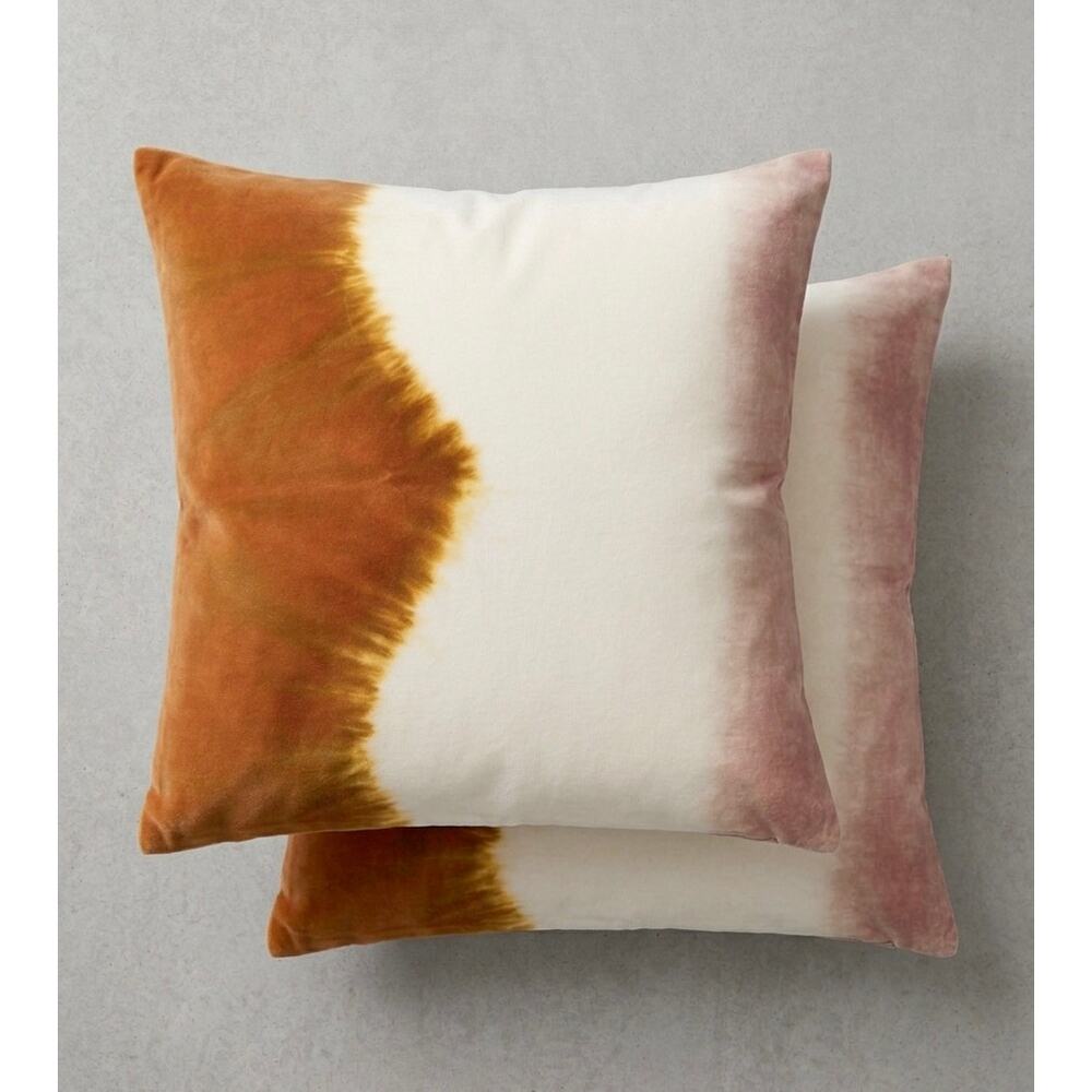 West Elm Dip Dye Pillow COVER ONLY Qty 2 - Picture 2 of 10